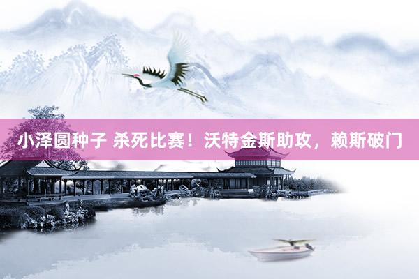 小泽圆种子 杀死比赛！沃特金斯助攻，赖斯破门