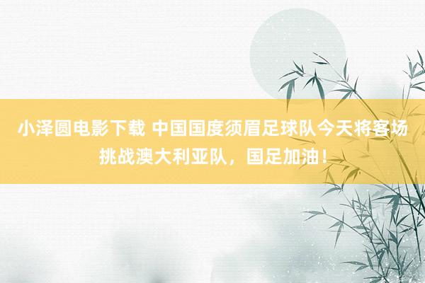 小泽圆电影下载 中国国度须眉足球队今天将客场挑战澳大利亚队，国足加油！